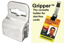 Gripper for holding cards with no holes