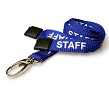 Royal Blue Staff Lanyards, 15mm width with safety breakaway and metal lobster clip (Pack of 100)