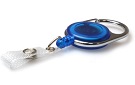Blue Translucent Carabiner Card Yo-Yo Reels with Reinforced ID Straps (Pack of 50)